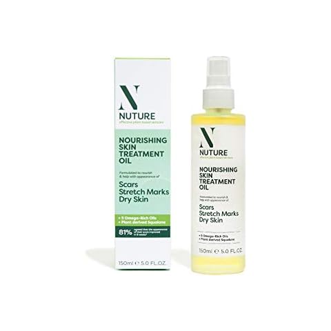 NUTURE Nourishing Skin Treatment Oil 150ml | Improves the appearance of Scars & Stretch-marks | Omega-rich Oils | Face & Body | Absorbs Quickly | Antioxidants | Leaves Skin Soothed & Softened Cover