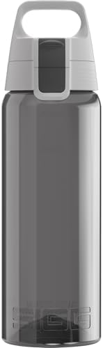 Sigg Total Color Anthracite Trinkflasche (0.6 L), schadstofffreie und auslaufsichere Trinkflasche, leichte und bruchfeste Trinkflasche aus Tritan