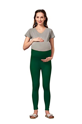 Image of Women's Cotton Lycra Over The Belly Maternity Leggings for Pregnant Women for Pre & Post Pregnancy