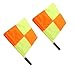 Dioche 2pcs Soccer Referee Flags, Red Yellow Ref Cards Sports Soccer Linesman Flags Hockey Training Flags with Storage Bag