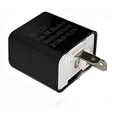 Yibid Motorcycle 12v 2-Pin Speed Adjustable LED Flasher Turn Signal light Electronic Relay fix Hyper Control Flash for Harley Honda Yamaha Suzuki Kawasaki Motorbike 2 pin Lights, Black Color