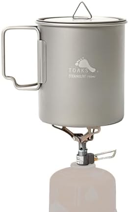 TOAKS Titanium 750ml Pot with BRS 3000T Stove Ultralight Camping Cooking System