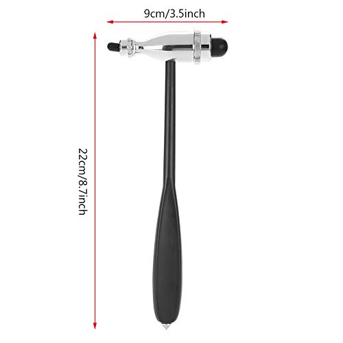 YUMILI Neurologischer Reflexhammer mit Doppel-Kunststoffkopf, humanisiertes Design für präzise Muskel- und Nervendiagnostik, medizinisches Untersuchungsinstrument