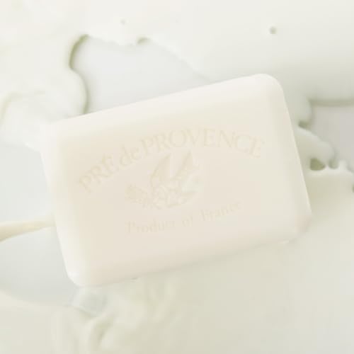 Image of Pre de Provence Artisanal Soap Bar, Enriched with Organic Shea Butter, Natural French Skincare, Quad Milled for Rich Smooth Lather, 8.8 Ounce, Milk