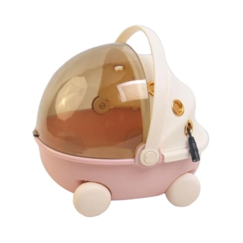 Bothyi Heated Bird Carrier Parrot Travel Cage Portable Small Animal Carry Cage Warm Bird Bed House for Lovebird Walking Hiking Trips, Pink