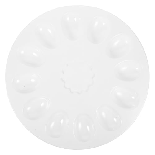 Cabilock Deviled Trays Set of 2 Double Layer Serving Dish Kitchen Holder Porcelain Material