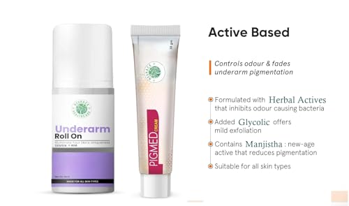 Image of Underarm Darkness Removal combo - Armpit brightening rollon & pigmed night cream(80 g)