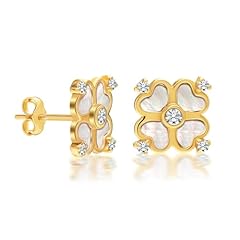 Yellow-Gold CZ Flower Heart