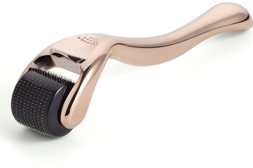 Derma Roller for Skin, Hair & Beard – Women and Men Titanium Microneedling Roller for Face & Scalp, Safe & Easy to Use