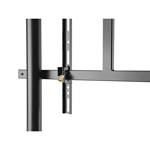 Hama Chariot TV à roulettes (Support TV Mobile pour 49 à 100 Pouces, Hauteur réglable, Support TV Mobile avec roulettes verrouillables, étagère HiFi, Support de Sol Compatible VESA, roulable) Noir