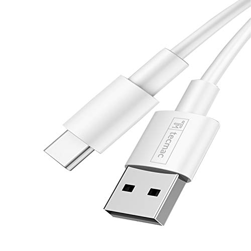 TecMac TM-TPE-TYPC-WHT Type-C Cable - 3.3 Feet (1 Meter) - (White)