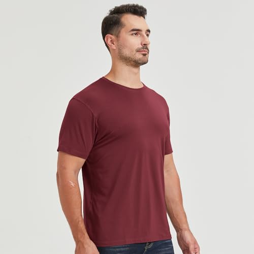 Image of netdraw Men's Ultra Soft Bamboo Viscose Cotton T-Shirt S-3XL | Moisture Wicking, Lightweight, Cool-Touch, Everyday Casual, Lounge, Sleep & Undershirt