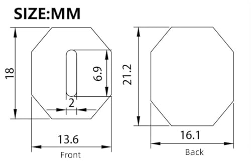 Echeson 1PC Japanese Resin Octagonal Knife Grip Fits for Fruit Knives, Wooden Boning Knife Handle Blank DIY Replacement