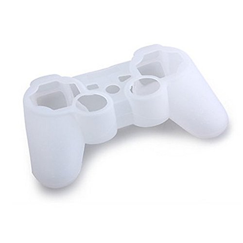 Funda de silicona para mando Sony PS3 Playstation 3 Dualshock Wireless Game Controllers (Blanco) - imagen 2