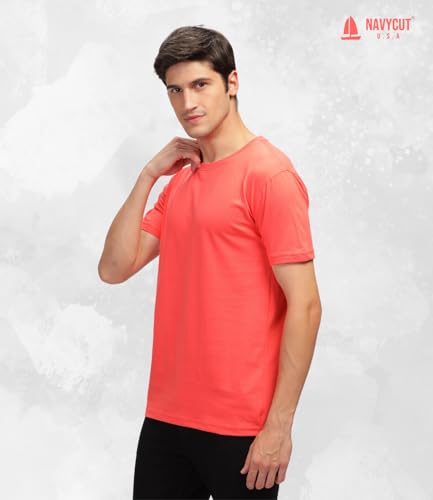 Image of Men T Shirt Cotton Round Neck | Solid Cotton Tee Half Sleeve | Breathable Casual T Shirt for Men | Stylish Round Neck Casual Wear | 12 Colors