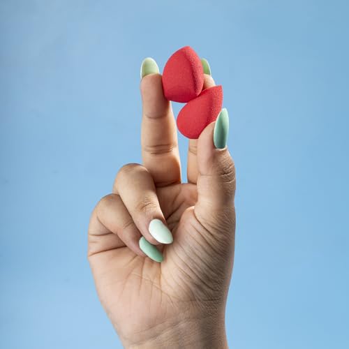 Image of PAC Mini Sponge Set (Water Drop, Olive Cut) (Red) (2 Pc)