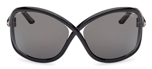 Tom Ford Sunglasses FT 1068 Bettina 01A Shiny Black, t Logo/Smoke Lenses2