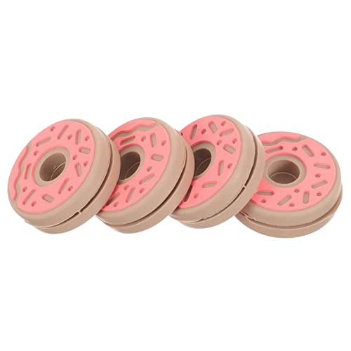 balacoo 4pcs Tennis Racket Dampener Set Vibration Absorbers for Tennis Racket Silicone Damper Doughnuts Easy Install for Girls