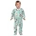 Emelivor Fox Bear Blue Unisex Baby Newborn One-Piece Pajamas Footie Long Sleeve Romper Pjs for Girl Boy Kids