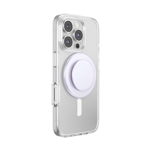 Image of PopSockets Phone Grip for MagSafe, Magnetic Holder, Phone Stand, Lavender - Iridescent White