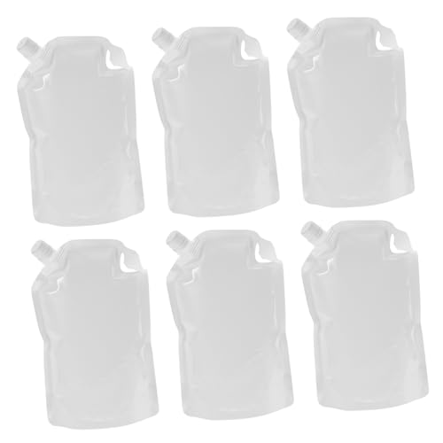 WRITWAA 6 Piezas bolsa de embalaje botellas de viaje para artículos de tocador artículos de aseo bolsas de viaje para líquidos bolsa de dispensador de loción viajera el plastico blanco