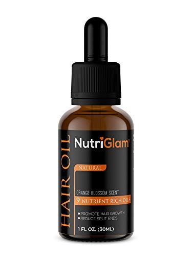 Natural Hair Restoration Oil (Orange Blossom) | 9 Nutrient-Rich Oils | Shiny, Frizz-Free Hair | Best Solution to Dry, Dead, Greasy & Split-Ended Hair | 100% Satisfaction Guarantee