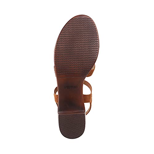 Image of Metro Women's Faux Leather Block Heel Strappy Fashion Sandals