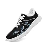 AWSOLE Women's Floral Golf Sneakers with Auto Vent Breathable Spikeless Air-Cushioned Walking Golf Shoes Fashion Footwear