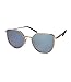 Produktbild SIX Damen Sonnenbrille, Eckige Form, Abgerundet, Verspiegelt, Metallgestell, graue Bügel, gold, blau (324-542)