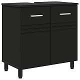 KUPTYERFG Mobile per lavandino, nero, 60 x 35 x 60 cm, in legno