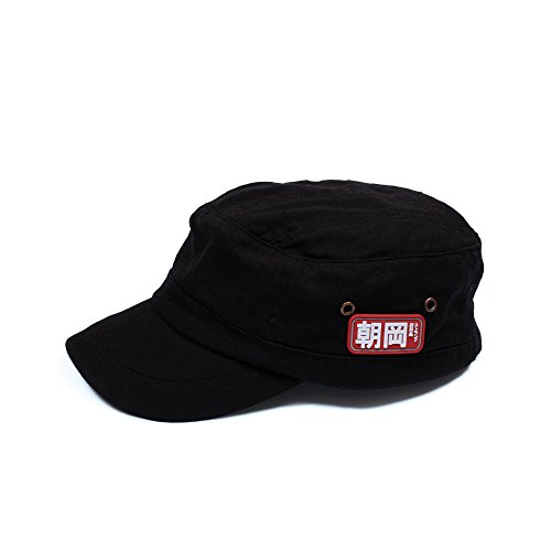 Japanese Army Cadet Cap - Black - Retro Vintage Style Mens Womens Unisex Japan Kawaii Hat