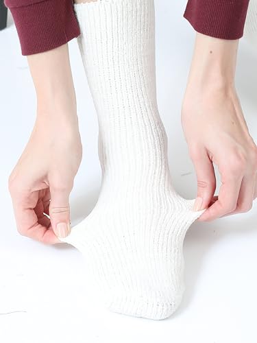 Image of Heat Logic Women's Thermal Socks, Hiking Warm Winter Thick Thermal Crew, Cozy, Cabin & Boot Socks, With & Without Grippers