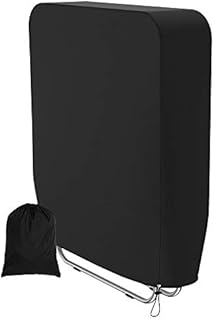 JTWEB Outdoor Folding Reclining Chair Cover Black Waterproof 190T Oxford Fabric Folding Patio Garden Sunbed Sun Lounger Cover Furniture Protector with Storage Bag 93 x 82CM