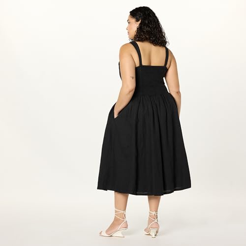 Image of The Drop Womens Balu Feminine Shaped Waist Midi Dress