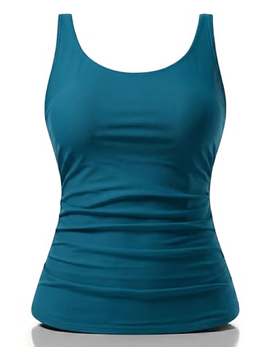 Haut de tankini à armatures bleu coral Hilor parfait pour vos journées spa et farniente à la plage