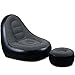 WEYFLY Sillón hinchable de jardín, sofá de relax, sillón de televisión, sillón de aire con reposapiés, mueble hinchable ultra lounge, puf portátil, silla de club para patio, casa