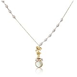 ELEXIS 18K Gold Handmade White Baroque Pearl Necklace For Women Dainty Simple Leaf Pendant Natural R