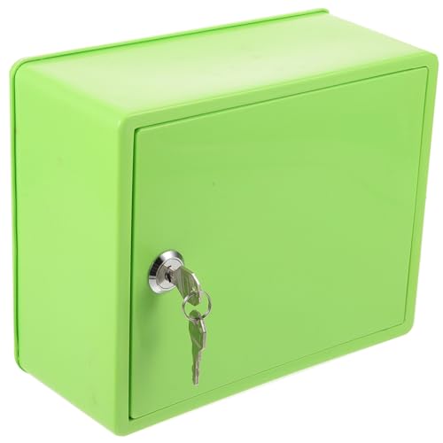 VILLFUL Abschließbare Garten organizer Box mit Hängefunktion Große Aufbewahrungsbox aus Robustem Kunststoff Platzsparend für Gartengeräte und Haushaltsutensilien Hellgrün für Outdoor und