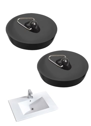 2 Stück Abflussstopfen Spüle Abfluss Stöpsel Waschbeckenstöpsel Gummi Stöpsel für Spülbecken Spülbecken Stöpsel mit Haken für Badewanne waschbecken Küchenspüle Küche Bad Sink