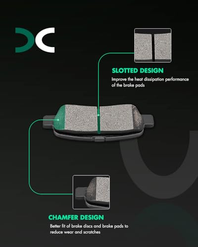 Image of SCITOO D1649 D905 Front and Rear Ceramic Disc Brake Pad Set 8PCS w /Hardware Fit For INFINITI For JX35 2013,For QX60 2014-2019,For Nissan For Murano 2015-2020,For Pathfinder 2013-2019