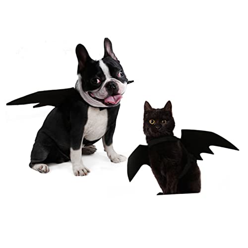 Disfraz de alas de fieltro Halloween para perros y gatos miniatura 4
