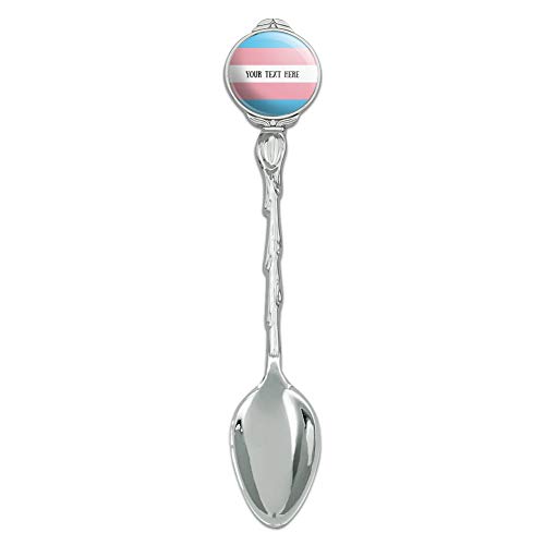 Personalized Custom 1 Line Transgender Pride Flag Novelty Collectible Demitasse Tea Coffee Spoon