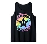 Super Mario World I'm A Super Star Neon Rainbow Fade Logo Tank Top