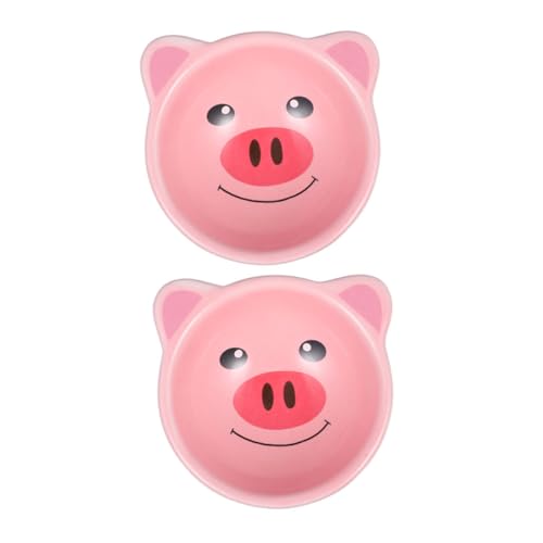 Happyyami Hamster Food Holder 2pcs Ceramic Pet Bowl Slip Base Suitable for Rabbit Hamster Squirrel Easy to Use