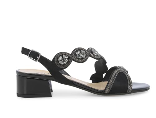 Sandale Noire à Petit Talon K35555Q : Fini les Douleurs aux Pieds
