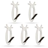 Mountain Mike's Skull and Head Mount for Hanging Deer, Antelope, or Small Game | Made from Powder-Coated Steel in Cool Grey Hue Color | Anchors and Screws Included (5 Pack)