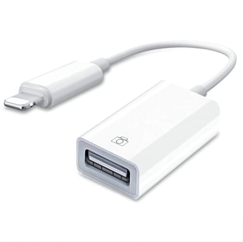 【Apple Mfi Certified】 Lightning To Usb Camera Adapter For Iphone, Iphone To Usb Otg Cable Adapter For Iphone 14 13 12 11 Pro Max Xs Xr X 8 Ipad, Support Usb Flash Drive, Card Reader, Mouse, Keyboard #TOP13