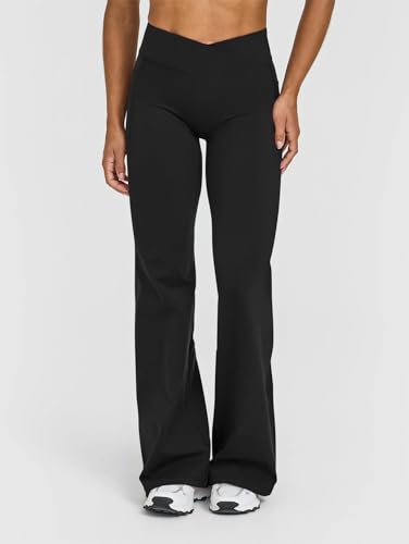 OQQ Yoga Pants Women High Waist Crossover Stretch Casual Soft Straight Leg Bottoms with Pockets3