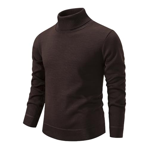 Pull en tricot à manches longues isolant thermique café M