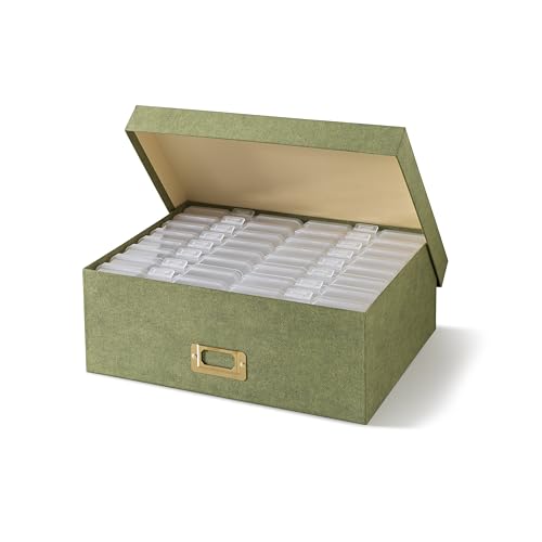 Soul & Lane Photo Storage Box with 16 Inner Cases for 4' x 6' Pictures, Picture Storage Box with...